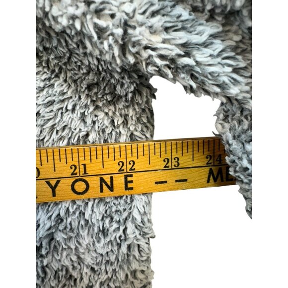 Soft Surroundings Womens Sherpa Pullover Jacket Medium Gray Pockets - Picture 8 of 12